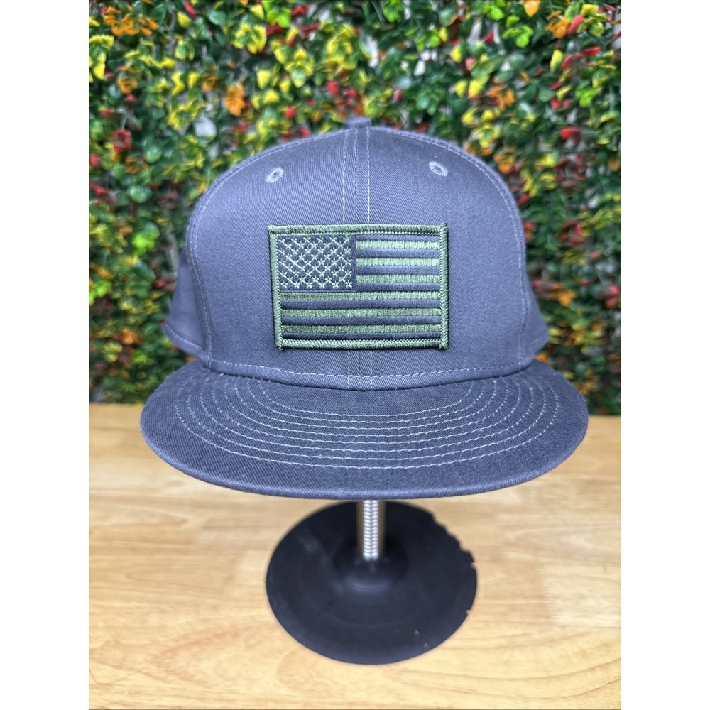 9Fifty American Flag Hat Embroidered Patch U.S.A Green Operator Baseball Cap